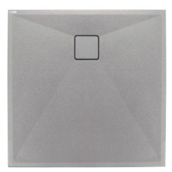   Zuhanytálca, Deante Correo szögletes, gránit zuhanytálca, metálszürke 90x90 KQR_S41B