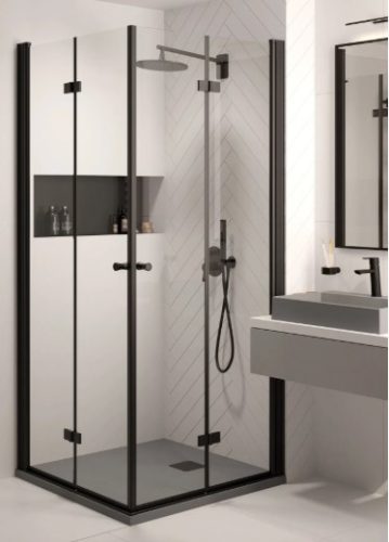 Zuhanytálca, Deante Correo szögletes, gránit zuhanytálca, metálszürke 90x90 KQR_S41B