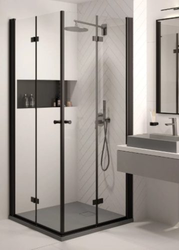 Zuhanytálca, Deante Correo szögletes, gránit zuhanytálca, metálszürke 90x90 KQR_S41B