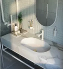 Mosdó csaptelep, Deante Silia mosdó csaptelep, fehér BQS_A20M