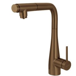   Mosogató csaptelep, Deante Eridan vízszűrő csatlakozóval, szálcsiszolt bronz BRE_C75M