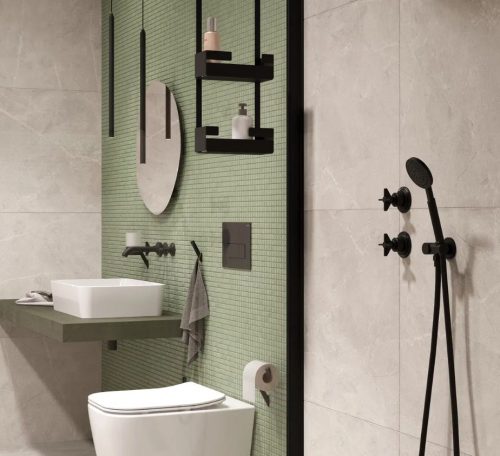 Törölközőtartó, Deante Silia törölközőtartó, szimpla, fekete ADI_N111