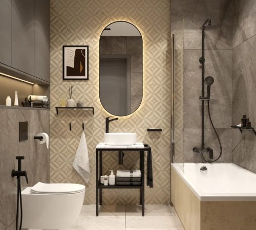 Törölközőtartó, Deante Silia törölközőtartó, szimpla, fekete ADI_N111