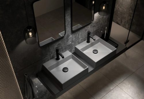 Törölközőtartó, Deante Silia törölközőtartó, szimpla, fekete ADI_N111