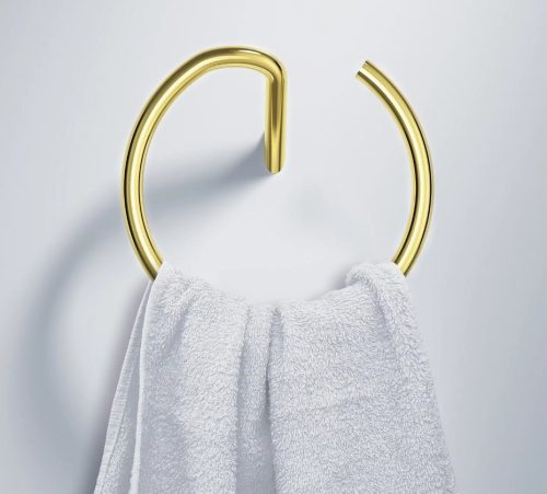 Törölközőtartó, Deante Silia Törölköző akasztó, fali, kerek, arany ADI_Z611
