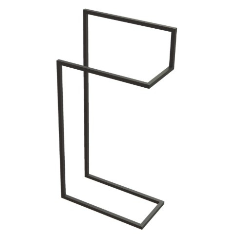 Törölközőtartó, Deante Mokko Álló akasztó, dupla, fekete ADM_N622