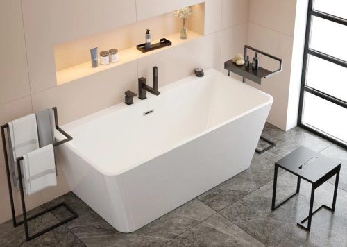 Törölközőtartó, Deante Mokko Álló akasztó, dupla, fekete ADM_N622