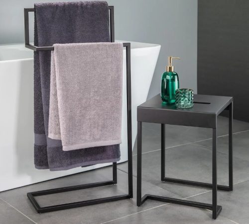 Törölközőtartó, Deante Mokko Álló akasztó, dupla, fekete ADM_N622