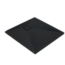   Zuhanytálca, Deante Correo szögletes, gránit zuhanytálca, fekete 80x80 KQR_N42B