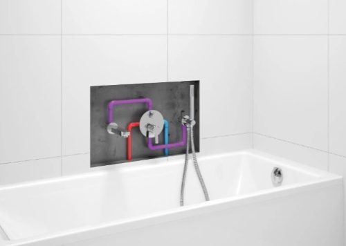 Falba süllyesztett csaptelep, Deante Arnika zuhany csaptelep,zuhanyváltóval, króm BQA_044P