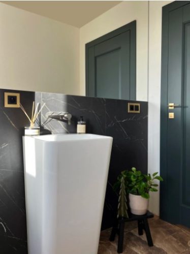 Falba süllyesztett csaptelep, Deante Arnika mosdó csaptelep, titanium BQA_D54L