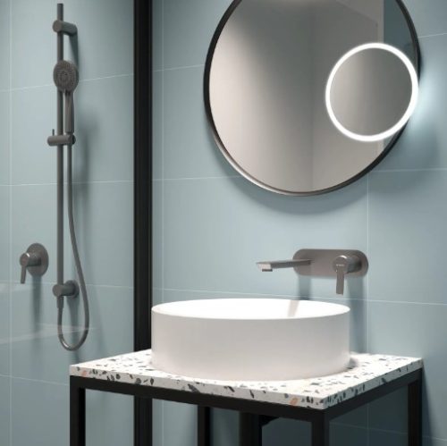 Falba süllyesztett csaptelep, Deante Arnika mosdó csaptelep, titanium BQA_D54L