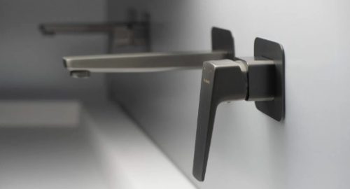 Falba süllyesztett csaptelep, Deante Blur mosdó csaptelep, titanium BQL_D54L