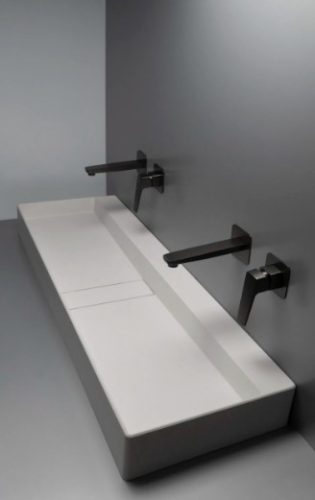 Falba süllyesztett csaptelep, Deante Blur mosdó csaptelep, titanium BQL_D54L