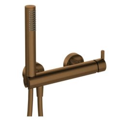   Zuhany csaptelep, Deante Silia zuhany csaptelep zuhanyszettel, szálcsiszolt bronz BQS_C41M