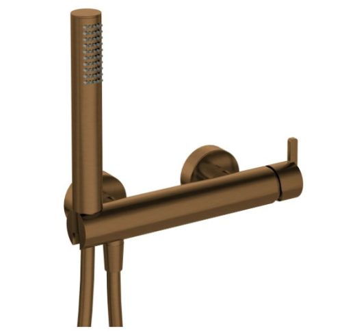 Zuhany csaptelep, Deante Silia zuhany csaptelep zuhanyszettel, szálcsiszolt bronz BQS_C41M