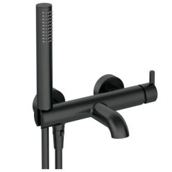   Kádtöltő csaptelep, Deante Sili kádtöltő csaptelep zuhanyszettel, fekete BQS_N11M