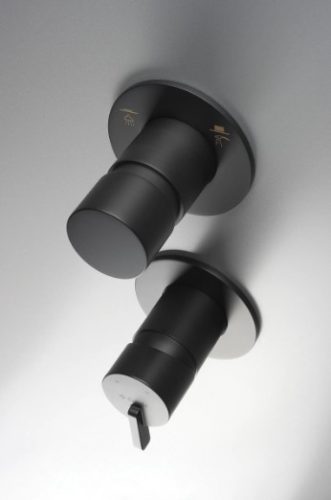 Falba süllyesztett csaptelep, Deante Silia zuhany csaptele zuhanyváltóval, fekete BQS_N44P