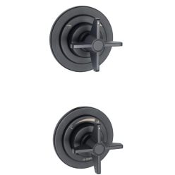   Falba süllyesztett csaptelep, Deante Temisto zuhany csaptelep,zuhanyváltóval, fekete BQT_N44P