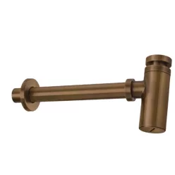   Mosdó szifon, Deante mosdó szifon, kerek, szálcsiszolt bronz NHC_C31K