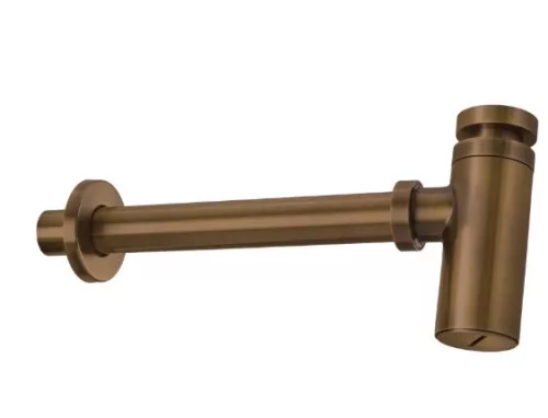 Mosdó szifon, Deante mosdó szifon, kerek, szálcsiszolt bronz NHC_C31K