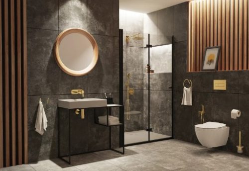 Mosdó szifon, Deante mosdó szifon, kerek, arany NHC_Z31K