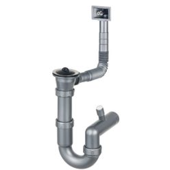   Mosogató szifon, Deante szifon acél mosogatókhoz, 1 medencés, leeresztő 2" ZXY_9921