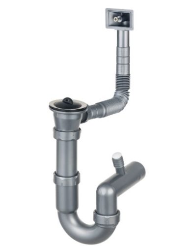 Mosogató szifon, Deante szifon acél mosogatókhoz, 1 medencés, leeresztő 2" ZXY_9921