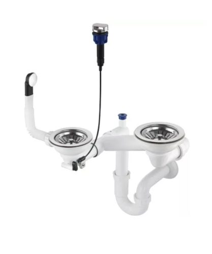 Mosogató szifon,Deante Space-Saver szifon gránit mosogatókhoz,1,5-2 medencés,Space-Saver ZXY_9973