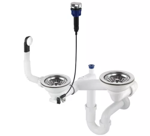 Mosogató szifon,Deante Space-Saver szifon gránit mosogatókhoz,1,5-2 medencés,Space-Saver ZXY_9973