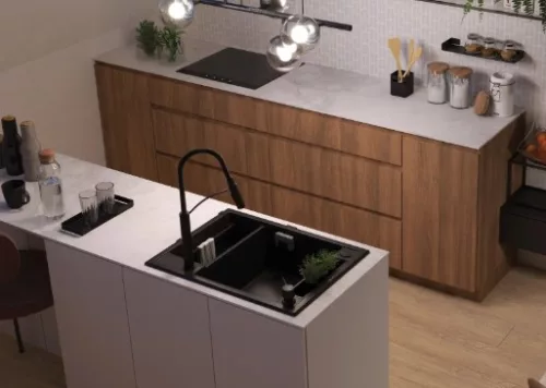 Mosogató szifon,Deante Space-Saver szifon gránit mosogatókhoz,1,5-2 medencés,Space-Saver ZXY_N973