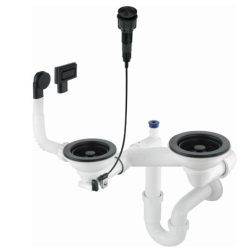   Mosogató szifon,Deante Space-Saver szifon gránit mosogatókhoz,1,5-2 medencés,Space-Saver ZXY_N983