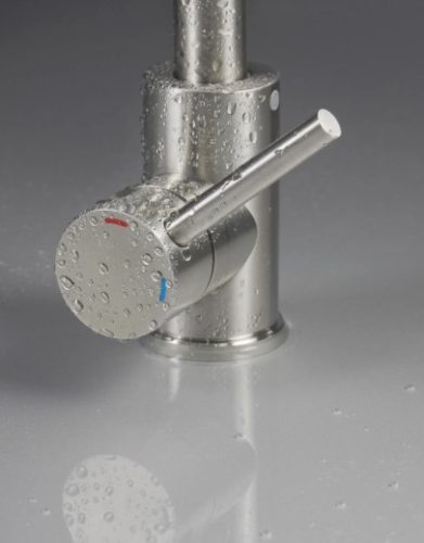 Mosogató csaptelep, Deante Luno rugalmas kifolyó,2 áramlási típus,bézs,szálcsiszolt acél BOC_5740