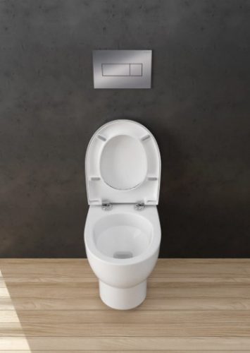 Öblítőtartály nyomólap, Deante falsík alatti kerethez - slim, króm CST_051P