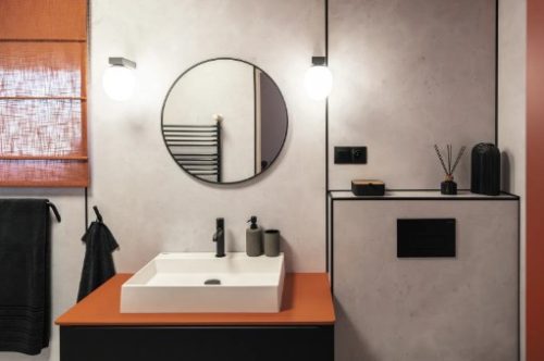 Öblítőtartály nyomólap, Deante falsík alatti kerethez - slim, fekete CST_N51P