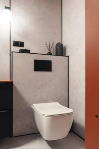 Öblítőtartály nyomólap, Deante falsík alatti kerethez - slim, fekete CST_N51P