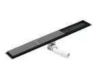 Padlóösszefolyó, Deante zuhanyfolyóka, 80 cm, fekete KOS_N08D