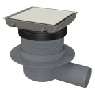 Padlóösszefolyó, Deante megfordítható padlóösszefolyó, szálcsiszolt acél KOS_001D