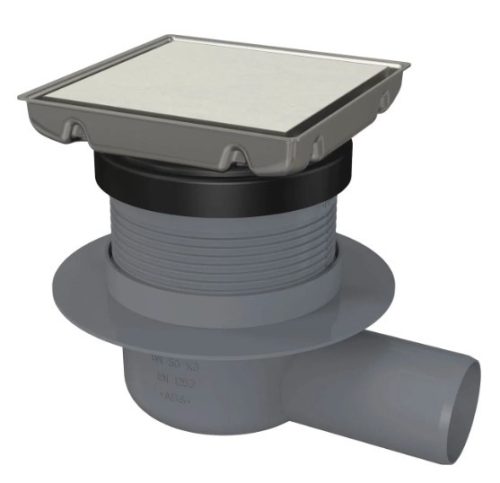 Padlóösszefolyó, Deante megfordítható padlóösszefolyó, szálcsiszolt acél KOS_001D