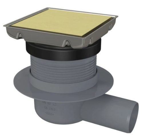 Padlóösszefolyó, Deante megfordítható padlóösszefolyó, szálcsiszolt arany KOS_R01D