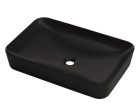 Mosdó, Deante Tess pultra építhető kerámia mosdó 60x40 cm fekete CDS_NU6S