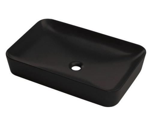 Mosdó, Deante Tess pultra építhető kerámia mosdó 60x40 cm fekete CDS_NU6S
