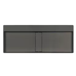   Mosdó,Deante Blur pultra építhető gránit mosdó lefolyófedéllel, antracit metál 40x100 cm CQB_TU1S
