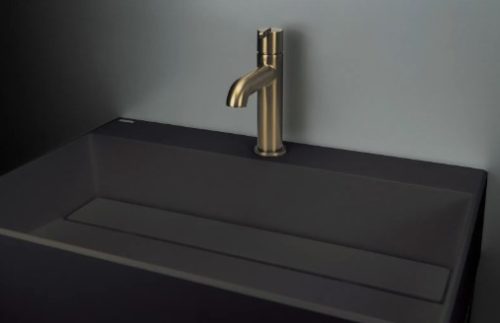 Mosdó, Deante Correo pultra építhető gránit mosdó fekete lefolyófedéllel 40x60 CQR_NU6M