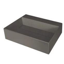   Mosdó, Deante Correo pultra építhető gránit mosdó antracit metál lefolyófedéllel 40x50 CQR_TU5M