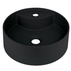   Mosdó, Deante Silia pultra építhető gránit mosdó csaplyukkal fekete 36 cm CQS_NU4B