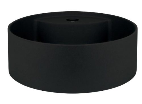 Mosdó, Deante Silia pultra építhető gránit mosdó csaplyukkal fekete 36 cm CQS_NU4B