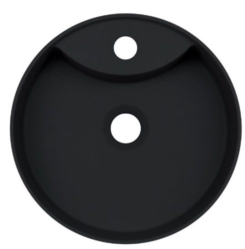 Mosdó, Deante Silia pultra építhető gránit mosdó csaplyukkal fekete 36 cm CQS_NU4B