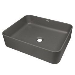   Mosdó, Deante Temisto pultra építhető gránit mosdó antracit metál 40x50 cm CQT_TU5S