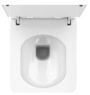 WC, Deante Anemon fali, perem nélküli wc csésze, fehér, wc tetővel CDZD6ZPW